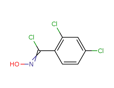 Molecular Structure of 29203-60-9 (2,4-DICHLORO-N-HYDROXYBENZENECARBOXIMIDOYL CHLORIDE)