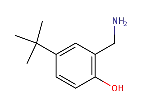 Molecular Structure of 81441-06-7 (Phenol, 2-(aminomethyl)-4-(1,1-dimethylethyl)-)