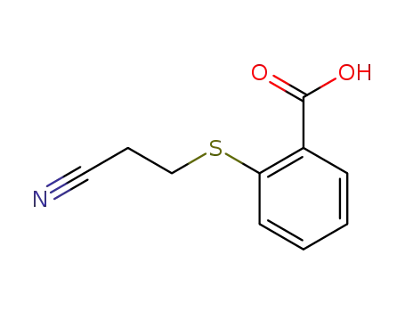 Molecular Structure of 41907-41-9 (Benzoic acid, 2-[(2-cyanoethyl)thio]-)