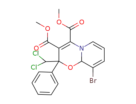 dimethyl 9-bromo-2-(dichloromethyl)-2-phenyl-2H,9aH-pyrido[2,1-b][1,3]oxazine-3,4-dicarboxylate