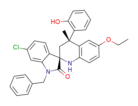 1-benzyl-6-chloro-6'-ethoxy-4'-(2-hydroxyphenyl)-4'-methyl-3',4'-dihydro-1'H-spiro[indoline-3,2'-quinolin]-2-one
