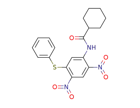 1-(cyclohexanecarboxamido)-5-(phenylthio)-2,4-dinitrobenzene