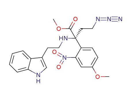 (R)-methyl 2-((2-(1H-indol-3-yl)ethyl)amino)-4-azido-2-(4-methoxy-2-nitrophenyl)butanoate