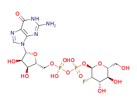Molecular Structure of 67341-46-2 (guanosine diphosphate 2-deoxy-2-fluoromannose ester)