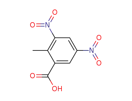 Molecular Structure of 28169-46-2 (3,5-Dinitro-2-methylbenzoic acid)