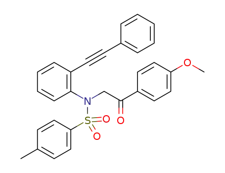 4-methyl-N-(2-oxo-2-(p-tolyl)ethyl)-N-(2-(phenylethynyl)phenyl)benzenesulfonamide