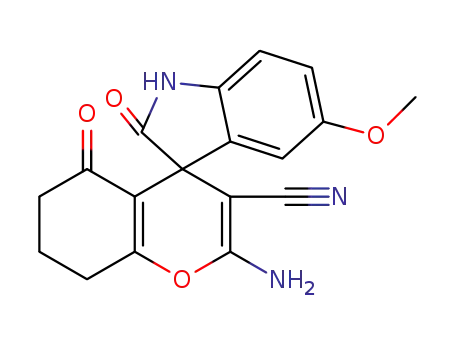 2-amino-5'-methoxy-2',5-dioxo-5,6,7,8- tetrahydrospiro[chromene-4,3'-indoline]-3-carbonitrile
