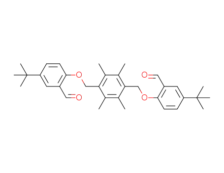 6,6'-((2,3,5,6-tetramethyl-1,4-phenylene)dimethylenedioxy)bis(3-(tert-butyl)dibenzaldehyde)