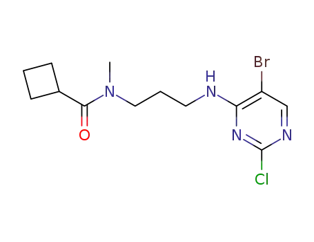 N-[3-[(5-bromo-2-chloropyrimidin-4-yl)amino]propyl]-N-methylcyclobutanecarboxamide
