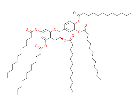 3',4',3,5,7-pentadodecanoyl (+)-catechin