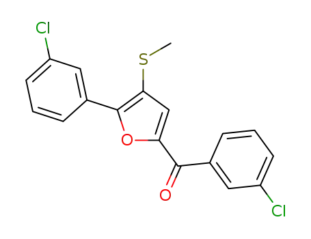 (3-chlorophenyl)(5-(3-chlorophenyl)-4-(methylthio)furan-2-yl)methanone