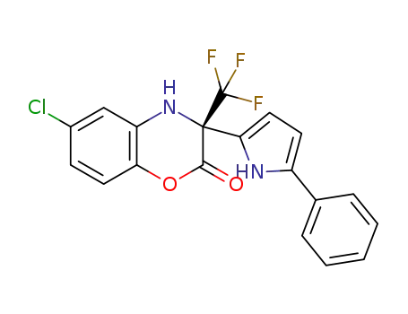 (R)-6-chloro-3-(5-phenyl-1H-pyrrol-2-yl)-3-(trifluoromethyl)-3,4-dihydro-2H-benzo[b][1,4]oxazin-2-one