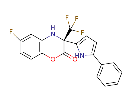 (R)-6-fluoro-3-(5-phenyl-1H-pyrrol-2-yl)-3-(trifluoromethyl)-3,4-dihydro-2H-benzo[b][1,4]oxazin-2-one