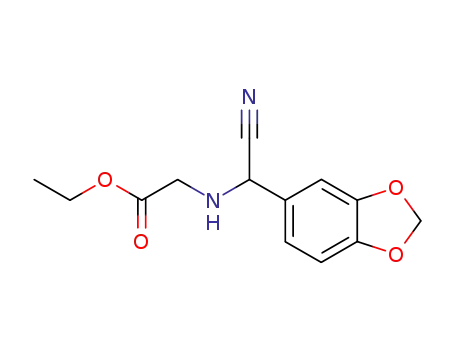 N-(benzo[1,3]dioxol-5-yl-cyano-methyl)-glycin-ethyl ester