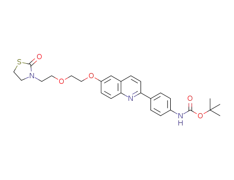 t-butyl (4-(6-(2-(2-(2-oxothiazolidin-3-yl)ethoxy)ethoxy)quinolin-2-yl)phenyl)carbamate
