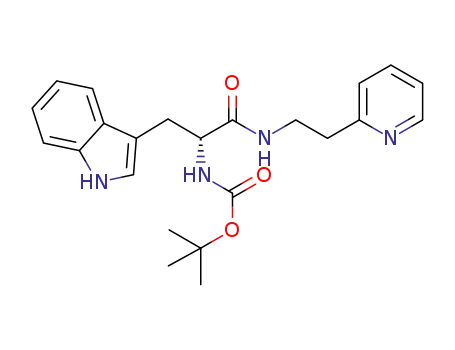 tert-butyl (R)-(3-(1H-indol-3-yl)-1-oxo-1-((2-(pyridin-2-yl)ethyl)amino)propan-2-yl)carbamate