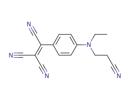 Molecular Structure of 81430-43-5 ([4-[(2-cyanoethyl)ethylamino]phenyl]ethylenetricarbonitrile)