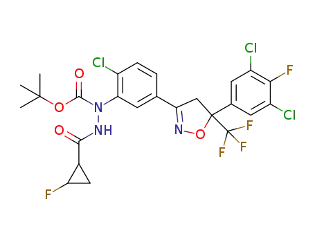 tert-butyl N'-2-fluorocyclopropylcarbonyl-N-{2-chloro-5-[5-(3,5-dichloro-4-fluorophenyl)-5-trifluoromethyl-4,5-dihydroisoxazol-3-yl]phenyl}carbazate