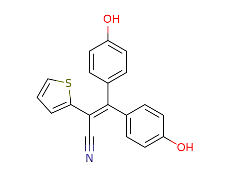 3,3-bis(4-hydroxyphenyl)-2-(thiophen-2-yl)acrylonitrile