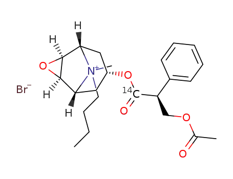 (2R,4S)-7-(((S)-3-acetoxy-2-phenylpropanoyl-1-14C)oxy)-9-butyl-9-methyl-3-oxa-9-azatricyclo[3.3.1.02,4]nonan-9-ium bromide
