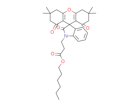 hexyl 3-(3',3',6',6'-tetramethyl-1',2,8'-trioxo-1',2',3',4',5',6',7',8'-octahydrospiro[indoline-3,9'-xanthen]-1-yl)propanoate