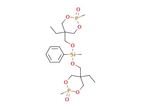 methylphenylbis(1-oxo-1-methyl-4-ethyl-1-phospha-2,6-dioxacyclohexyl-4-methoxy)silane