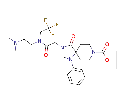 tert-butyl 3-[2-[2-(dimethylamino)ethyl-(2,2,2-trifluoroethyl)amino]-2-oxo-ethyl]-4-oxo-1-phenyl-1,3,8-triazaspiro[4.5]decane-8-carboxylate