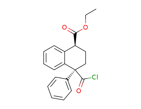 (+/-)-4c-chlorocarbonyl-4t-phenyl-1,2,3,4-tetrahydro-[1r]naphthoic acid ethyl ester