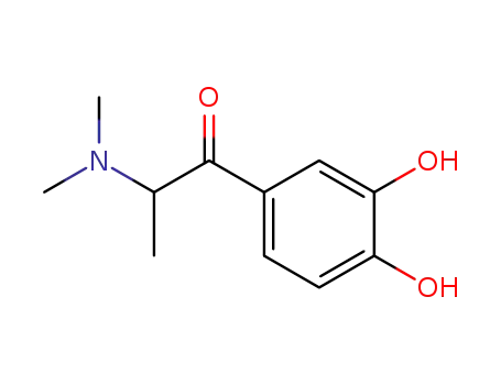 Molecular Structure of 103565-50-0 (Propiophenone, 2-dimethylamino-3,4-dihydroxy- (6CI))