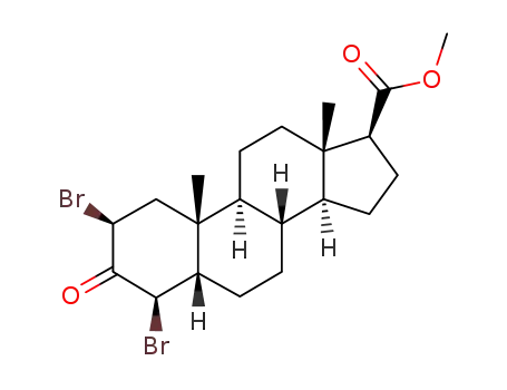 2β,4β-dibromo-3-oxo-5β-androstane-17β-carboxylic acid methyl ester