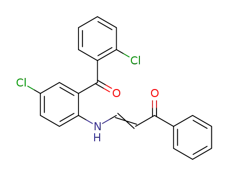 3-((4-chloro-2-(2-chlorobenzoyl)phenyl)amino)-1-phenylprop-2-en-1-one