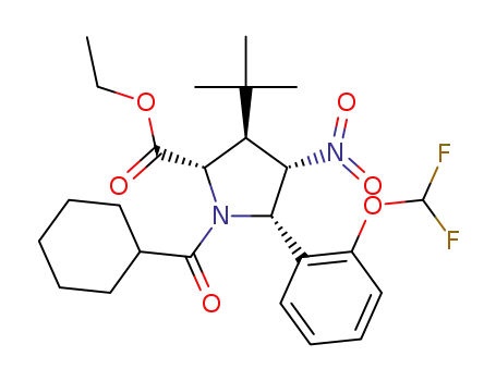 (2S,3R,4S,5S)-ethyl 3-(tert-butyl)-1-(cyclohexanecarbonyl)-5-(2-(difluoromethoxy)phenyl)-4-nitropyrrolidine-2-carboxylate