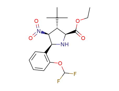(2R,3R,4S,5R)-ethyl 3-(tert-butyl)-5-(2-(difluoromethoxy)phenyl)-4-nitropyrrolidine-2-carboxylate