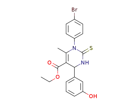 ethyl 1-(4-bromophenyl)-4-(3-hydroxyphenyl)-6-methyl-2-thioxo-1,2,3,4-tetrahydropyrimidine-5-carboxylate