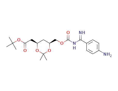 tert-butyl 2-((4R,6S)-6-(((((4-aminophenyl)(imino)methyl)carbamoyl)oxy)methyl)-2,2-dimethyl-1,3-dioxan-4-yl)acetate