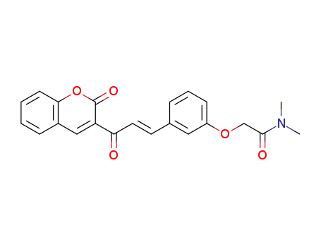 (E)-N,N-dimethyl-2-(3-(3-oxo-3-(2-oxo-2H-chromen-3-yl)prop-1-en-1-yl)phenoxy)acetamide