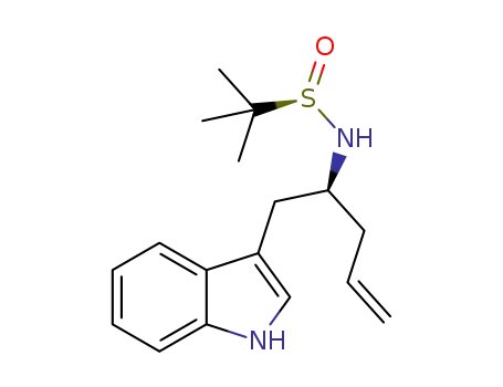 (R)-N-((S)-1-(1H-indol-3-yl)pent-4-en-2-yl)-2-methylpropane-2-sulfinamide