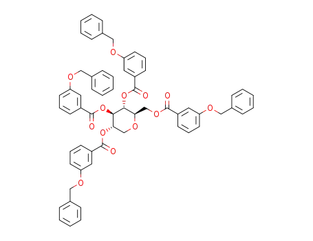 1,5-anhydro-2,3,4,6-tetrakis-O-(3'-benzyloxybenzoyl)-D-glucitol