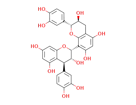 (2R,3R,4S,2'R,3'S)-4,2'-Bis-(3,4-dihydroxy-phenyl)-3,4,3',4'-tetrahydro-2H,2'H-[2,8']bichromenyl-3,5,7,3',5',7'-hexaol