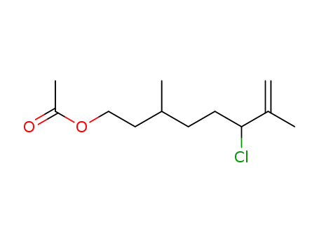 Molecular Structure of 74514-34-4 (7-Octen-1-ol, 6-chloro-3,7-dimethyl-, acetate)