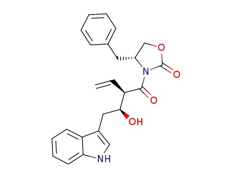 (R)-4-benzyl-3-((R)-2-((S)-1-hydroxy-2-(1H-indol-3-yl)ethyl)but-3-enoyl)oxazolidin-2-one