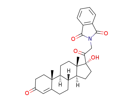 2-(2-((8R,9S,10R,13S,14S,17R)-17-hydroxy-10,13-dimethyl-3-oxo2,3,6,7,8,9,10,11,12,13,14,15,16,17-tetradecahydro-1H-cyclopenta[a]phenanthren-17-yl)-2-oxoethyl)isoindoline-1,3-dione
