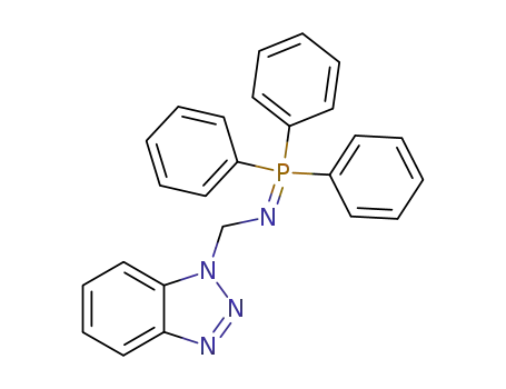 Molecular Structure of 124316-00-3 (N-(TRIPHENYLPHOSPHORANYLIDENE)-1H-BENZOTRIAZOLE-1-METHANAMINE)