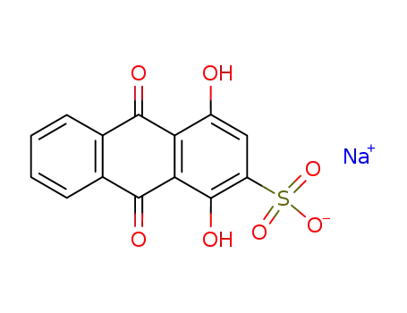 Molecular Structure of 22297-70-7 (sodium 9,10-dihydro-1,4-dihydroxy-9,10-dioxoanthracene-2-sulphonate)