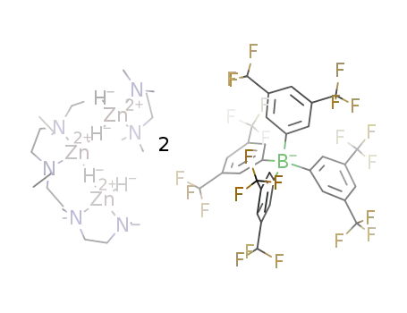 [{(N,N,N’,N’-tetraethylethane-1,2-diamine)Zn(μ-H2)}{((N,N,N’,N’-tetramethylethane-1,2-diamine)ZnH)2}][B(3,5-(CF3)2-C6H3)]2