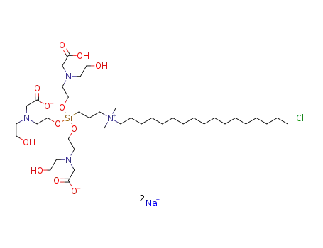 disodium 7-(2-((carboxymethyl)(2-hydroxyethyl)amino)ethoxy)-7-(3-(heptadecyldimethylammonio)propyl)-3,11-bis(2-hydroxyethyl)-6,8-dioxa-3,11-diaza-7-silatridecanedioate chloride