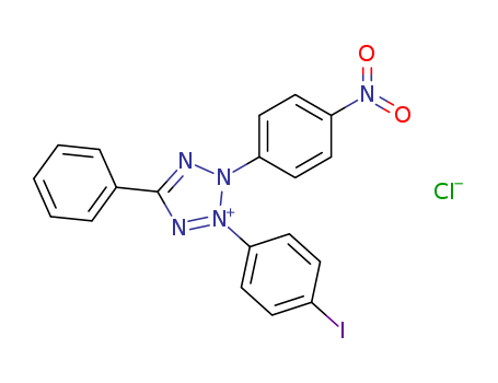 146-68-9,2-(4-Iodophenyl)-3-(4-nitrophenyl)-5-phenyltetrazolium chloride,2H-Tetrazolium,2-(4-iodophenyl)-3-(4-nitrophenyl)-5-phenyl-, chloride (9CI);2H-Tetrazolium,2-(p-iodophenyl)-3-(p-nitrophenyl)-5-phenyl-, chloride (8CI);2-(4-Iodophenyl)-3-(4-nitrophenyl)-5-phenyl-2H-tetrazolium chloride;2-(4-Iodophenyl)-3-(4-nitrophenyl)-5-phenyltetrazolium chloride;2-(p-Iodophenyl)-3-(p-nitrophenyl)-5-phenyltetrazolium chloride;3-(p-Nitrophenyl)-2-(p-iodophenyl)-5-phenyltetrazolium chloride;Iodonitrotetrazolium;Iodonitrotetrazolium purple;Iodonitrotetrazolium violet;NSC 27620;p-Iodonitrotetrazolium violet;