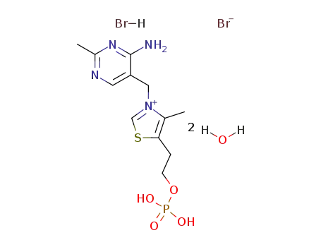 3-(4-amino-2-methyl-pyrimidin-5-ylmethyl)-4-methyl-5-(2-phosphonooxy-ethyl)-thiazolium; bromide hydrobromide