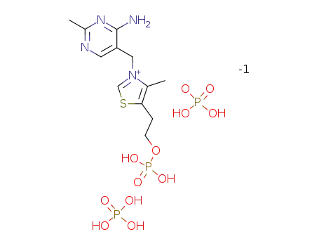 3-(4-amino-2-methyl-pyrimidin-5-ylmethyl)-4-methyl-5-(2-phosphonooxy-ethyl)-thiazolium; bis phosphate