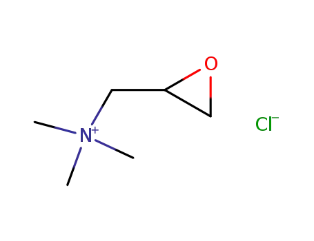 Molecular Structure of 3033-77-0 (2-Oxiranemethanaminium,N,N,N-trimethyl-, chloride (1:1))